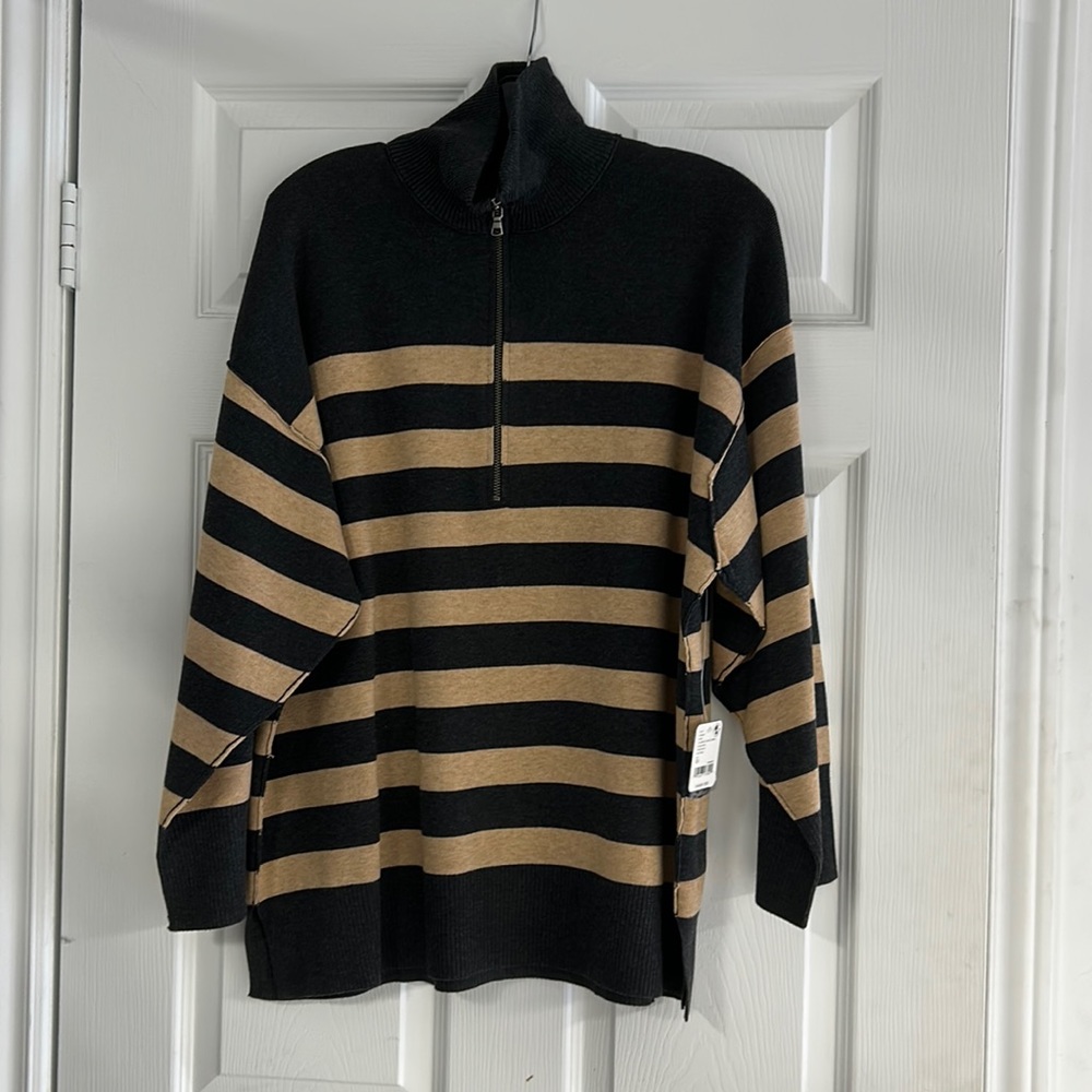 Free People Coastal Stripe Pullover